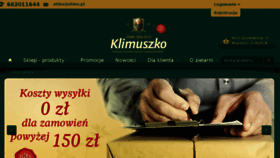What Klimuszko.pl website looked like in 2018 (5 years ago)