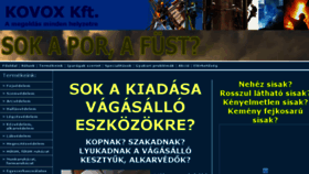 What Kovox.hu website looked like in 2018 (5 years ago)