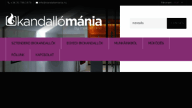 What Kandallomania.hu website looked like in 2018 (5 years ago)
