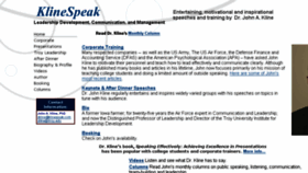 What Klinespeak.com website looked like in 2018 (5 years ago)