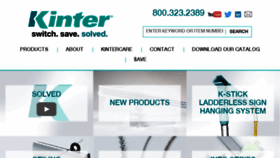 What Kinter.com website looked like in 2018 (5 years ago)