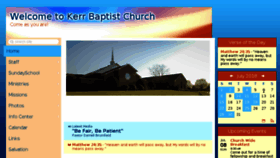 What Kerrbaptist.org website looked like in 2018 (5 years ago)