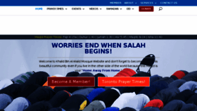 What Khalidmosque.com website looked like in 2018 (5 years ago)