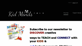 What Kidminds.org website looked like in 2018 (5 years ago)