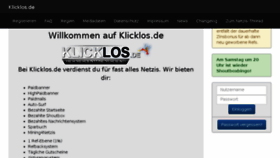 What Klicklos.de website looked like in 2018 (5 years ago)