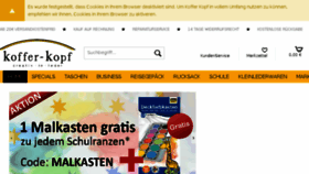 What Koffer-kopf.de website looked like in 2018 (5 years ago)