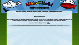 What Kidsclick.org website looked like in 2018 (5 years ago)