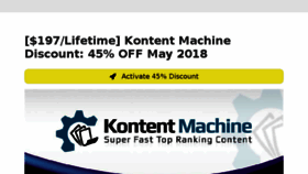 What Kontentmachinediscount.com website looked like in 2018 (5 years ago)