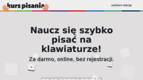 What Kurspisania.pl website looked like in 2018 (5 years ago)