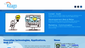 What Kizago.com website looked like in 2018 (5 years ago)