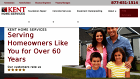 What Kenthomeservices.com website looked like in 2018 (5 years ago)