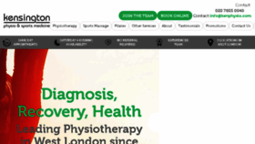 What Kenphysio.com website looked like in 2018 (5 years ago)