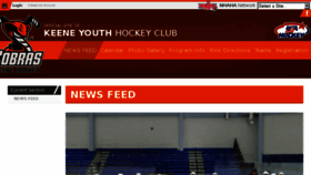 What Keenehockey.org website looked like in 2018 (5 years ago)
