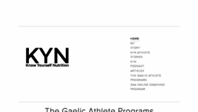 What Knowyourselfnutrition.com website looked like in 2018 (5 years ago)