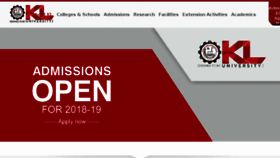 What Kluniversity.in website looked like in 2018 (6 years ago)