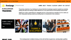 What Kwelangatraining.co.za website looked like in 2018 (5 years ago)