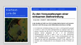 What Klartext-jura.de website looked like in 2018 (5 years ago)