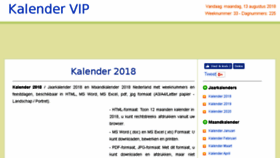 What Kalendervip.nl website looked like in 2018 (5 years ago)