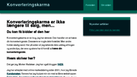 What Konverteringskarma.dk website looked like in 2018 (5 years ago)