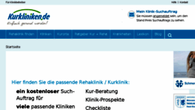 What Kurkliniken.de website looked like in 2018 (5 years ago)