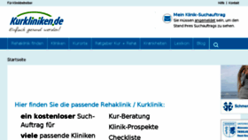 What Kurkliniken.de website looked like in 2018 (7 years ago)