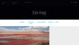 What Kylehepp.com website looked like in 2018 (5 years ago)