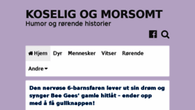 What Koseligogmorsomt.no website looked like in 2018 (5 years ago)