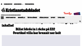 What Kristianstadbladet.se website looked like in 2018 (5 years ago)