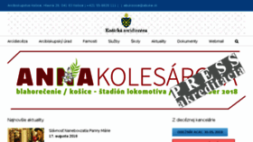 What Ke-arcidieceza.sk website looked like in 2018 (5 years ago)
