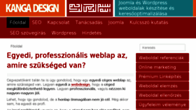What Kangadesign.hu website looked like in 2018 (5 years ago)