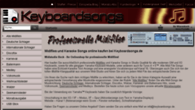 What Keyboardsongs.de website looked like in 2018 (5 years ago)