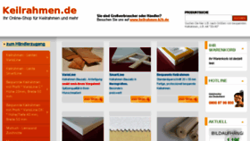 What Keilrahmen.de website looked like in 2018 (5 years ago)