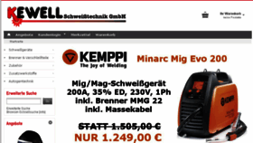 What Kewell-shop.de website looked like in 2018 (5 years ago)