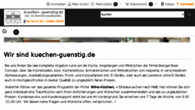 What Kuechen-guenstig.de website looked like in 2018 (5 years ago)