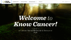 What Knowcancer.com website looked like in 2018 (5 years ago)