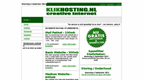 What Klikhosting.nl website looked like in 2018 (5 years ago)