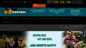 What K9control.co.nz website looked like in 2018 (5 years ago)