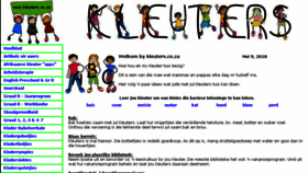 What Kleuters.co.za website looked like in 2018 (5 years ago)