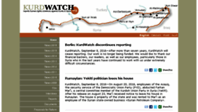 What Kurdwatch.org website looked like in 2018 (5 years ago)