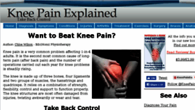 What Knee-pain-explained.com website looked like in 2018 (5 years ago)