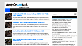 What Kumpulansoaltest.blogspot.co.id website looked like in 2018 (5 years ago)