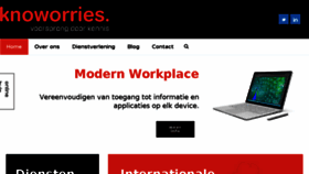 What Knoworries.nl website looked like in 2018 (5 years ago)