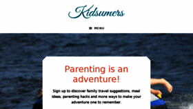 What Kidsumers.ca website looked like in 2018 (5 years ago)