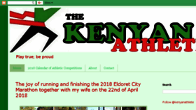 What Kenyanathlete.com website looked like in 2018 (5 years ago)
