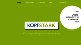 What Kopfstark.eu website looked like in 2018 (5 years ago)