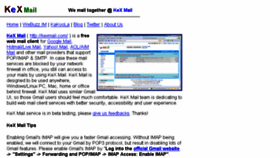 What Kexmail.com website looked like in 2018 (5 years ago)