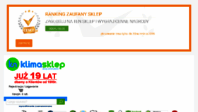 What Klimasklep.pl website looked like in 2018 (5 years ago)