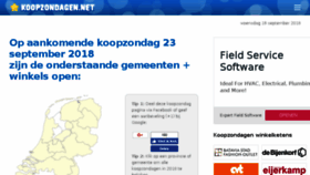 What Koopzondagen.net website looked like in 2018 (5 years ago)