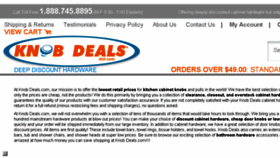What Knobdeals.com website looked like in 2018 (5 years ago)