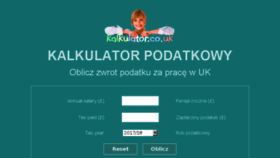 What Kalkulator.co.uk website looked like in 2018 (5 years ago)